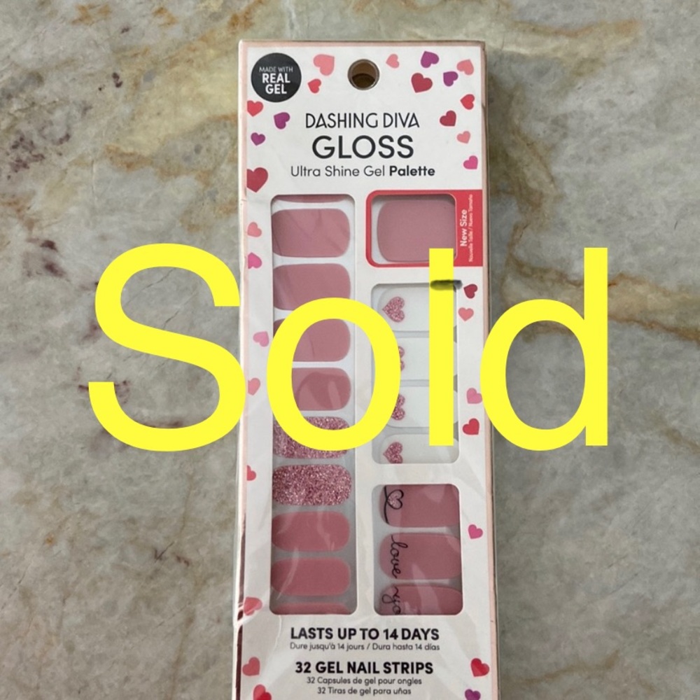 🌷🌷🌷 5/$25 🌷🌷🌷Dashing Diva Gel Nail Strips Gloss Love Notes